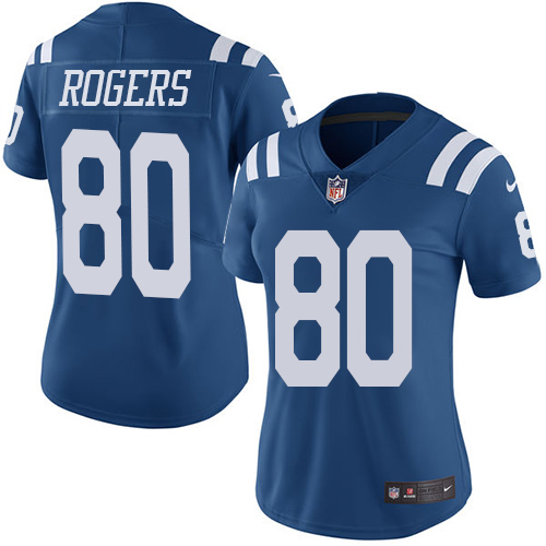 Indianapolis Colts #80 Limited Chester Rogers Royal Blue Nike NFL Women Rush Vapor Untouchable jersey->youth nfl jersey->Youth Jersey